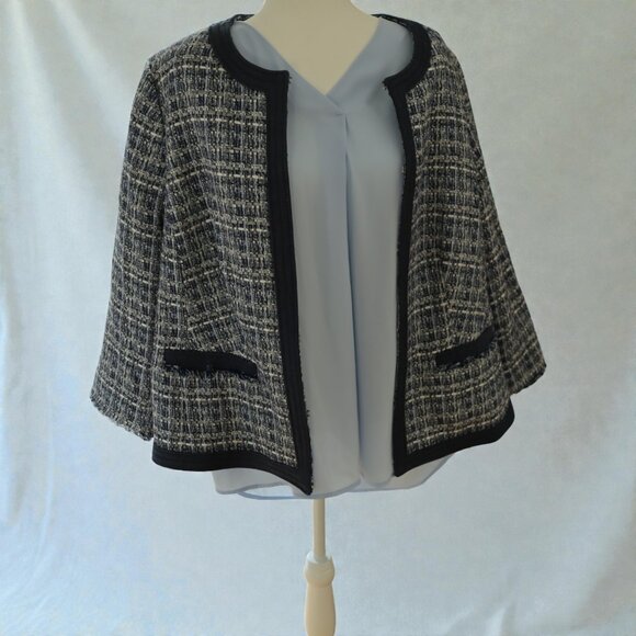 Talbots Tweed Jacket – Blue, Fully Lined – NWT – Size 18W - Picture 3 of 16